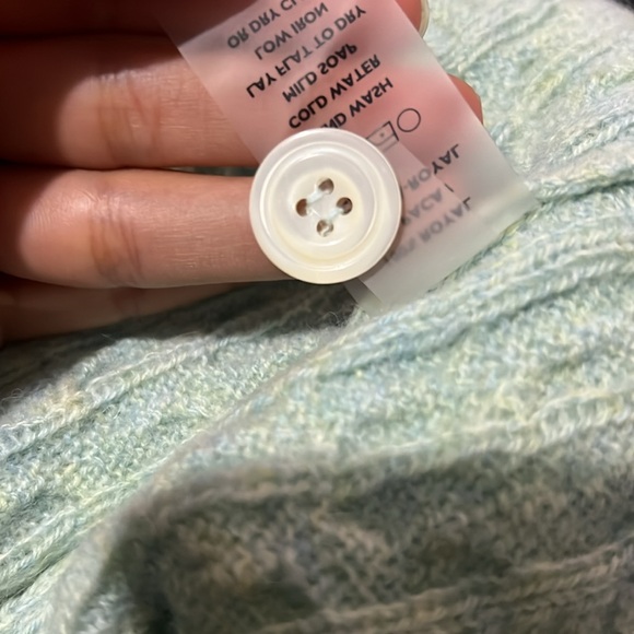 Peruvian connection luxe cable cardigan button front size large - Picture 6 of 11